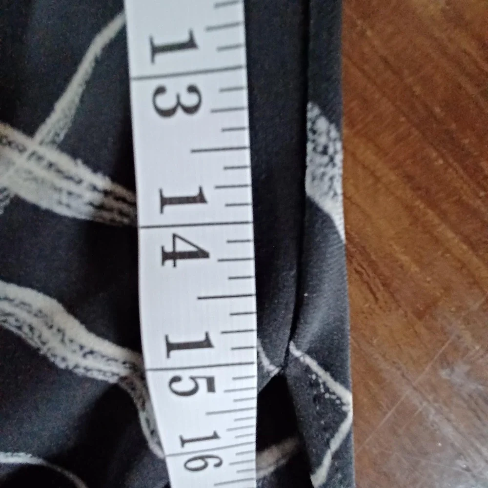Cache Vintage 2 Piece Maxi Skirt Set Black White Abstract Brushstroke Size 8